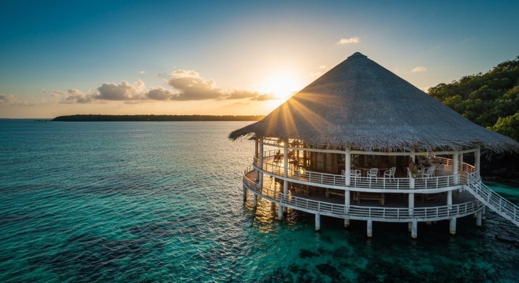 best time visit raja ampat private tour — Photorealistic editorial travel photograph relevant to: The exact-domain autho