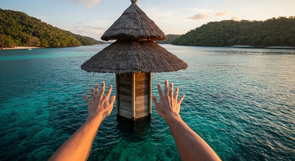 raja ampat private tour itinerary guide — Photorealistic editorial travel photograph relevant to: The exact-domain autho
