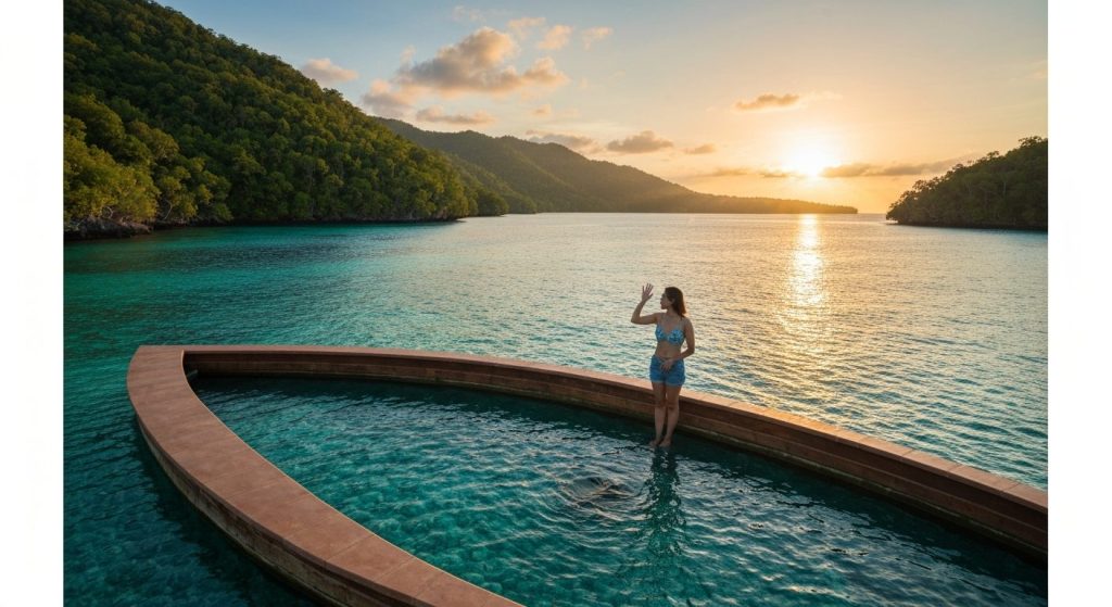 raja ampat private liveaboard — Photorealistic editorial travel photograph relevant to: The exact-domain authority for '