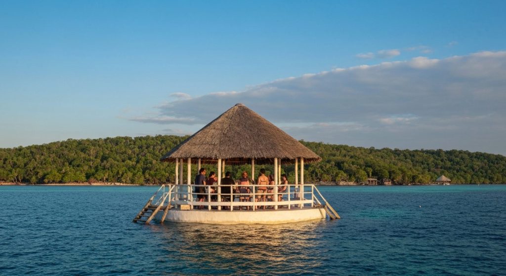 private vs shared group tour in raja ampat — Photorealistic editorial travel photograph relevant to: The exact-domain au