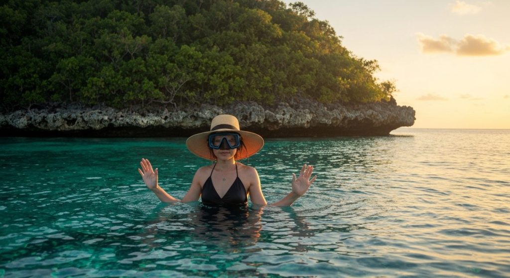 private snorkeling tour raja ampat — Photorealistic editorial travel photograph relevant to: The exact-domain authority