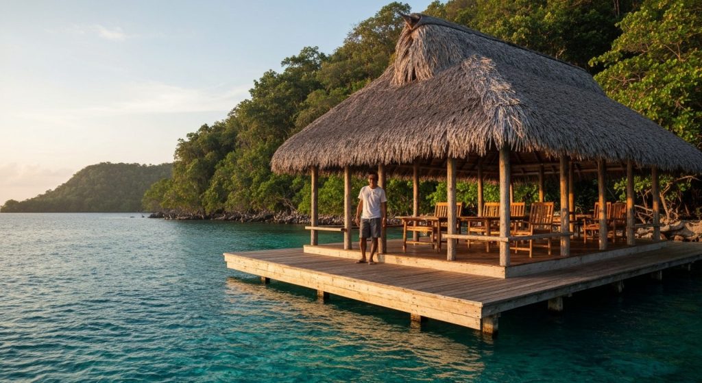 sorong to waisai private transfer and tour — Photorealistic editorial travel photograph relevant to: The exact-domain au